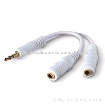 Audio Cable Headset with Two Lines for iPhone/iPad/iPod